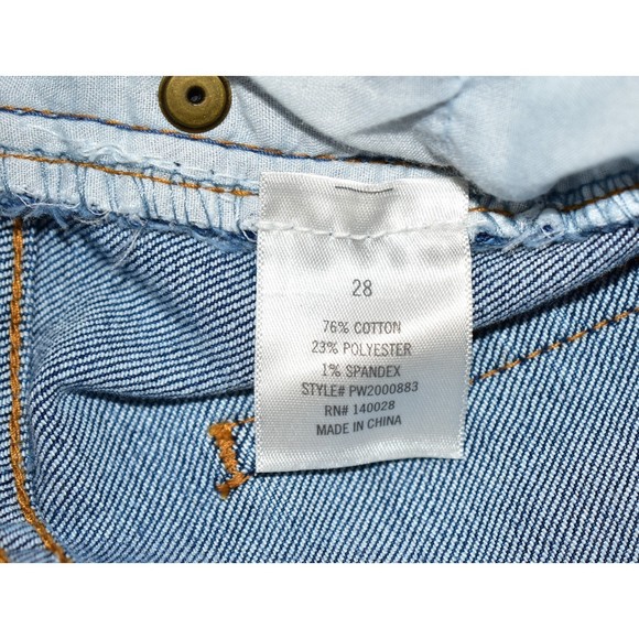 Harper Heritage Mid Rise Destructed Skinny Jeans Raw Hem Size 28 Medium Wash - Picture 14 of 14